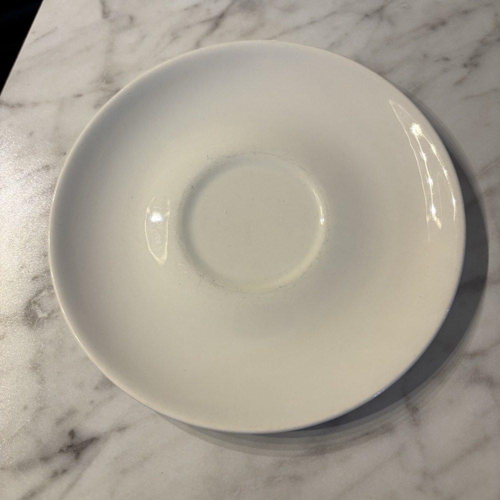 VINTAGE PREVIEW‎ BY PADEN CITY POTTERY Solid White Teacup Saucer Small PLATE